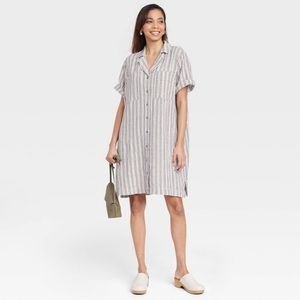 Universal Thread button front shirt dress size small